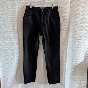 Frank & Oak The Stevie Tapered Jean Black Size 29 High Rise Preppy Casual Ankle